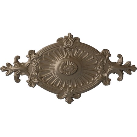 Quentin Ceiling Medallion, Hand-Painted Warm Silver, 23 1/2W X 12 1/4H X 1 1/2P